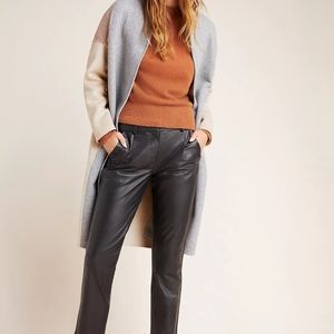 Anthropologie Bagatelle Tapered Leather Trousers